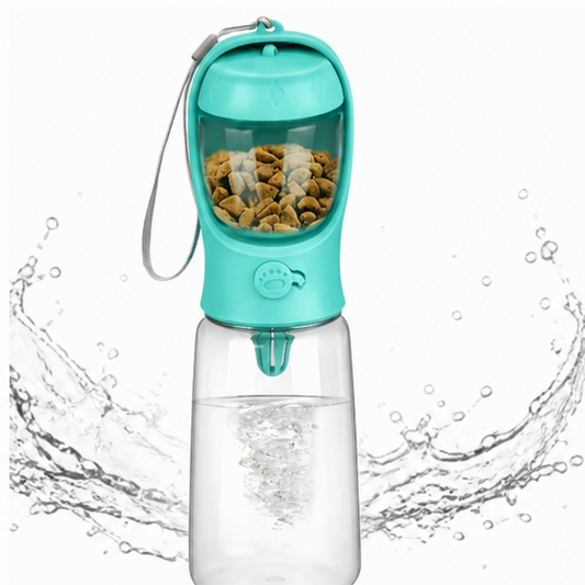 Pets Water Bottle Portable Food Grade Material Dog Cat Travel Pet Water Cup Bottle With Food Dispenser puppy water bottle