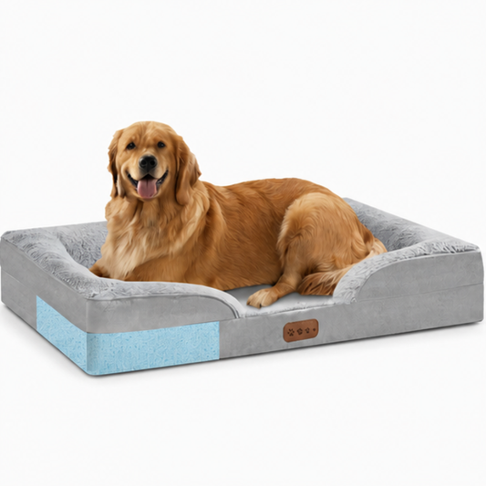 Memory Sponge Dog Bed Universal C-Type Armrest Pet Sofa Removable Orthopedic Dog Pad Cat Nest