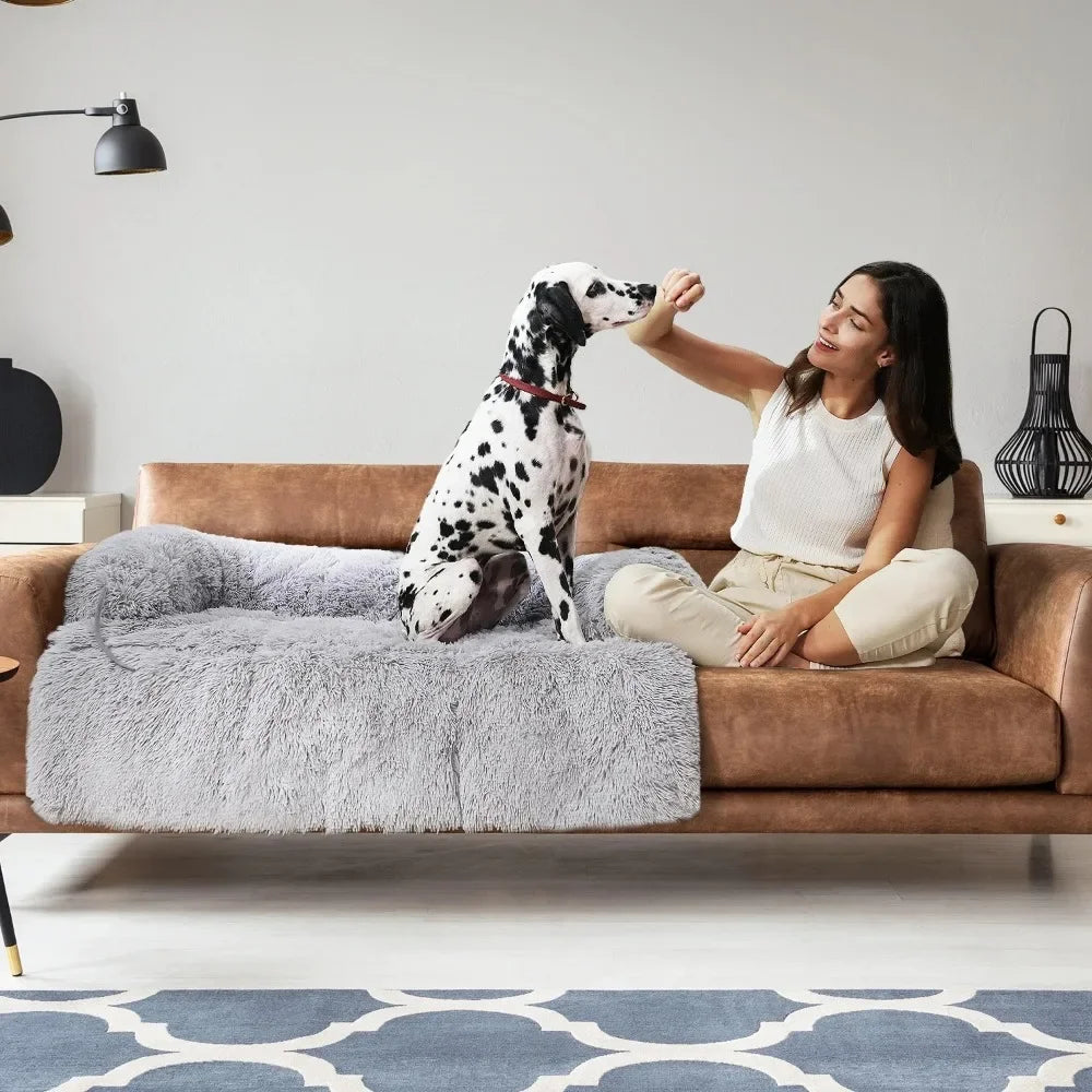 Fluffy Dog Bed Mat Dog Cat Sofa Winter Warm Pet Cat Bed Cat Mat Animal Sleeping Sofa Removable Cama Para Perros Cama Para Gatos