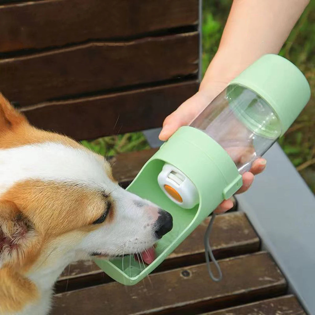 Gourde Portable avec Réservoir à Croquettes