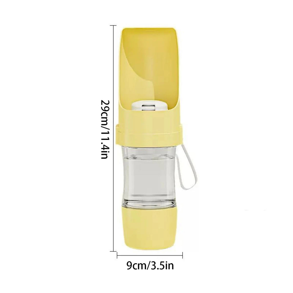 Gourde Portable avec Réservoir à Croquettes