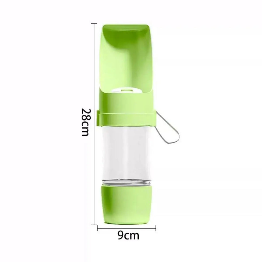 Gourde Portable avec Réservoir à Croquettes