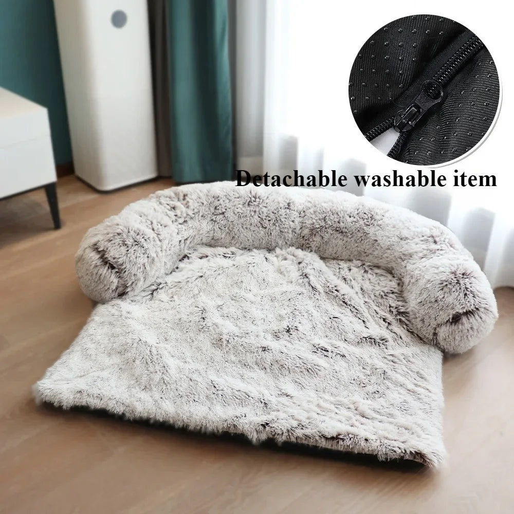 Fluffy Dog Bed Mat Dog Cat Sofa Winter Warm Pet Cat Bed Cat Mat Animal Sleeping Sofa Removable Cama Para Perros Cama Para Gatos
