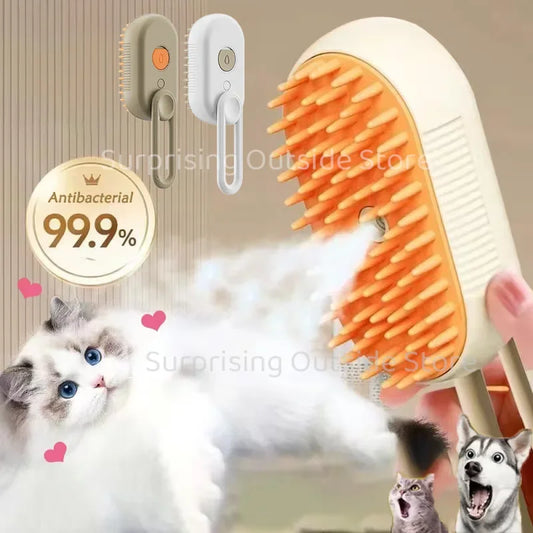 Offrez un Moment de Bien-Être à Votre Chien & Chat avec cette Brosse Vapeur 3-en-1