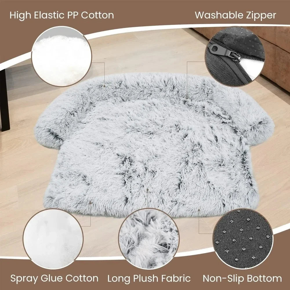 Fluffy Dog Bed Mat Dog Cat Sofa Winter Warm Pet Cat Bed Cat Mat Animal Sleeping Sofa Removable Cama Para Perros Cama Para Gatos